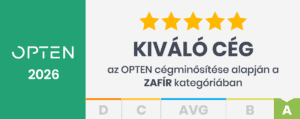 Opten kiváló cég minősítés